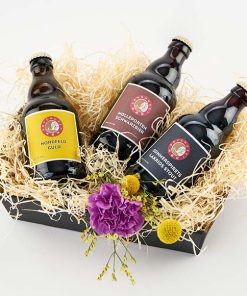 Gavekasse med mørke specialøl