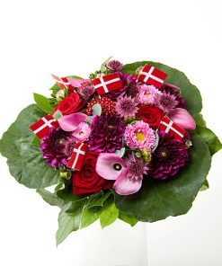 Fødselsdagsbuket, lav og tæt