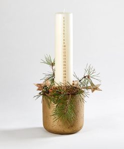 Kalenderlys dekoration, guld