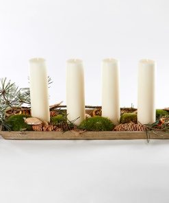 Adventsdekoration med bloklys