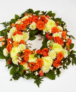 Rundpyntet begravelseskrans