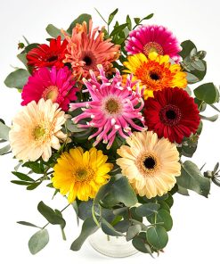 Farverig buket gerbera