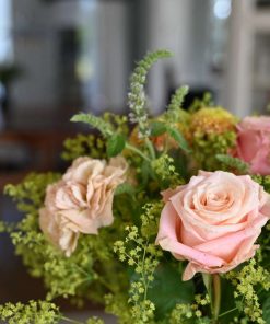 Nærbillede af lyserøde blomster