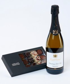 Bobler og chokolade gave