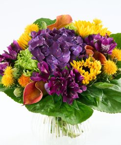 Farverig sensommerbuket