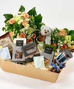 Barselskurv, alkoholfri med mor/barn buket