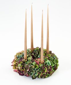 Hortensia adventskrans med stagelys