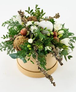 Glædelig hvid jul blomsteræske