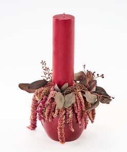 Moderne juledekoration i rød