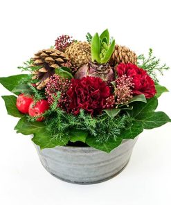 Gravpynt med hyacint og snitblomster