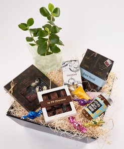 Gavekasse med sødt og grønt